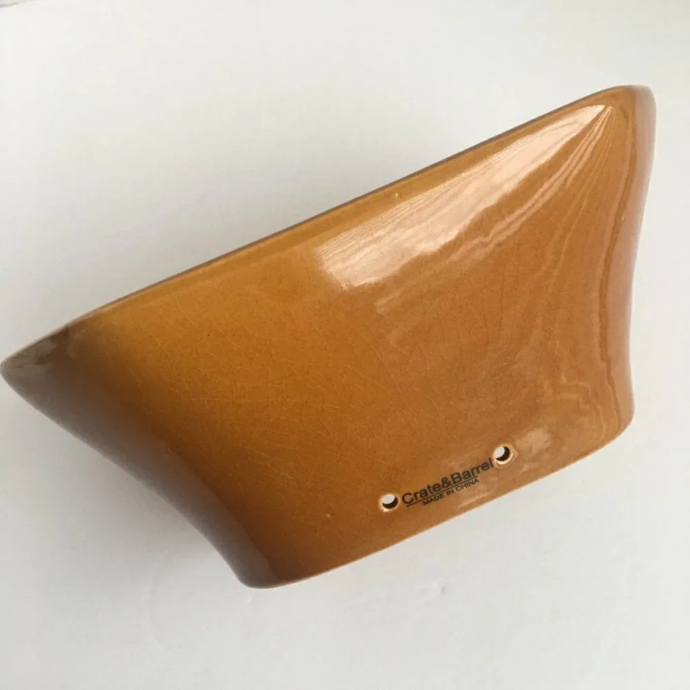 Crate & Barrel Ceramic Stoneware Fall Pumpkin Bread Cake Baking Jello Mold Pan